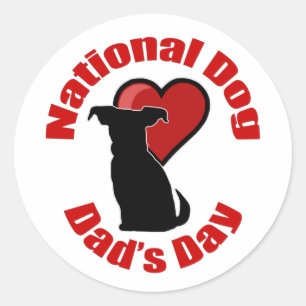 Adesivo Redondo Dia Nacional do Pai de Cães