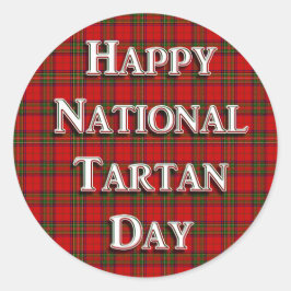 Adesivo Redondo Dia Nacional do Tartan
