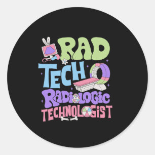 Adesivo Redondo Dia Personalizado de Páscoa Radiológica