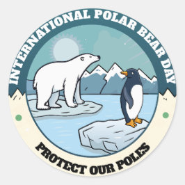 Adesivo Redondo Dia Polar Internacional