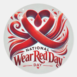 Adesivo Redondo Dia Vermelho do Visto Nacional