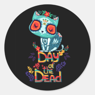 Adesivo Redondo Dia vetorial do desenho morto