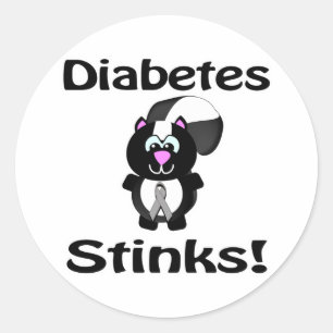 Adesivo Redondo Diabetes Cheda Design de Conscientização sobre Gam