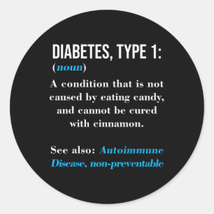 Adesivo Redondo Diabetes Tipo 1 Definição Doença Autoimune