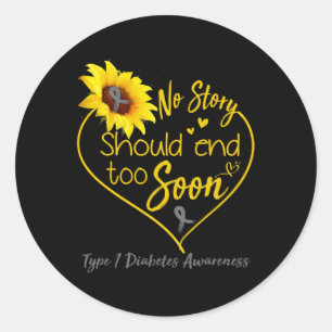 Adesivo Redondo Diabetes Tipo 1 Sensibilização Nenhuma História De