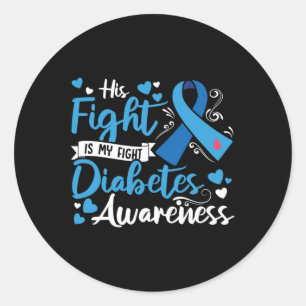 Adesivo Redondo Diabetes Tipo 1 Sua Luta É Minha Luta Contra Diabe