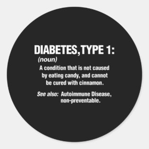 Adesivo Redondo Diabetes Tipo 1 T1D Difusão Diabetes Definição