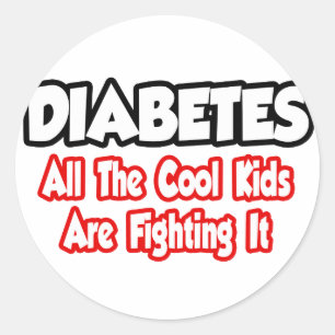 Adesivo Redondo Diabetes... Todas As Crianças Legal Estão Lutand