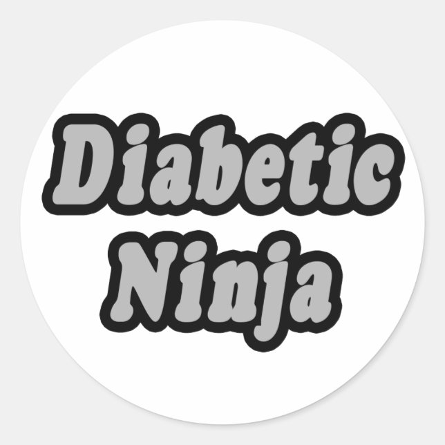 Adesivo Redondo Diabético Ninja (Frente)