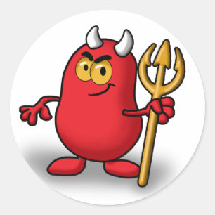 Adesivo Redondo Diabo