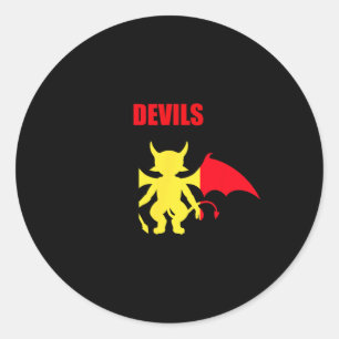 Adesivo Redondo Diabos da Bélgica Futebol