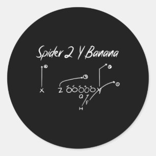 Adesivo Redondo Diagrama da Banana Y Aranha 2 Estratégia de Futebo
