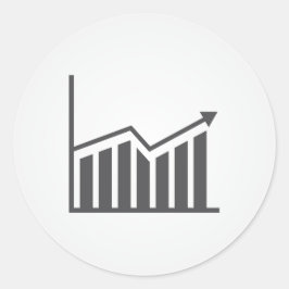 Adesivo Redondo diagrama-ícone-símbolo de negócio-gráfico
