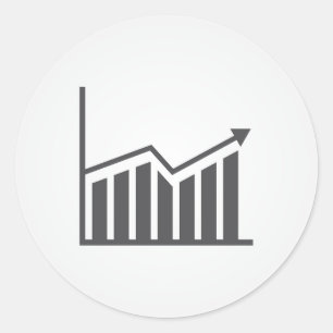Adesivo Redondo diagrama-ícone-símbolo de negócio-gráfico