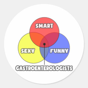 Adesivo Redondo Diagrama Venn... Gastroenterologistas