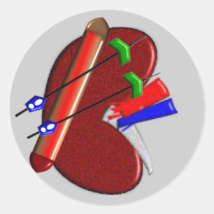Adesivo Redondo Diálise e presentes do design do rim