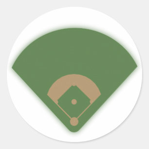 Adesivo Redondo Diamante de baseball: