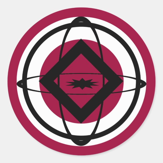 Adesivo Redondo Diamante, esferas, elipses (Frente)