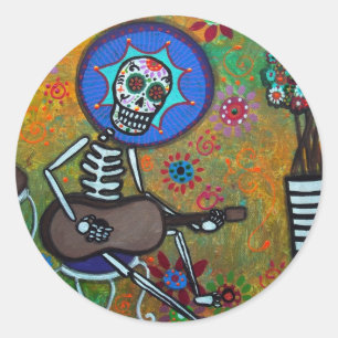 ADESIVO REDONDO DIÂMETRO DE LOS MUERTOS MUSIKERO