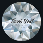 Adesivo Redondo Diamond Bling Jewelry Elegant<br><div class="desc">Diamond Bling Jewelry Elegante Jewel Party Favor Stickers. Personalize com qualquer texto desejado.</div>