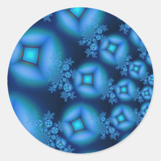 Adesivo Redondo Diamond Blueberry Trippy Psychedelic