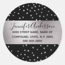 Diamond confetti shimmer Black prata DIY