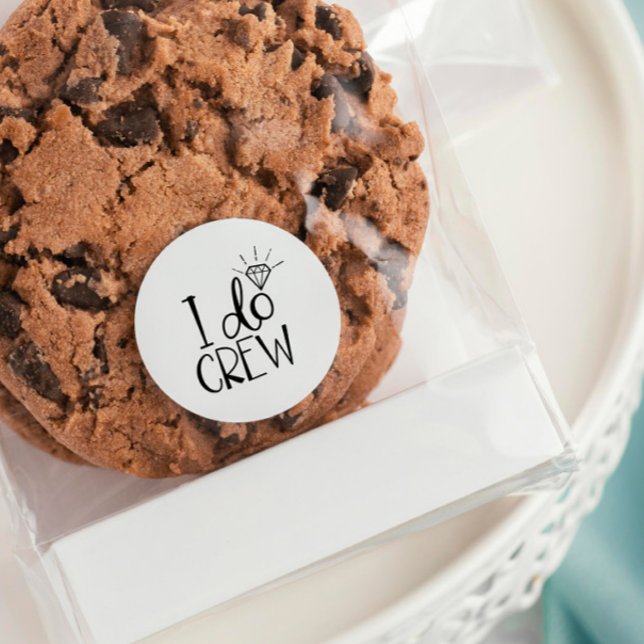 Adesivo Redondo Diamond Ring I Do Crew Weding (Criador carregado)