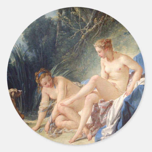 Adesivo Redondo Diana deixando seu Bath (Frente)