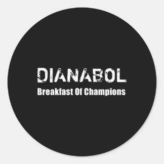 Adesivo Redondo Dianabol Steroid Café Da Manhã De Champio