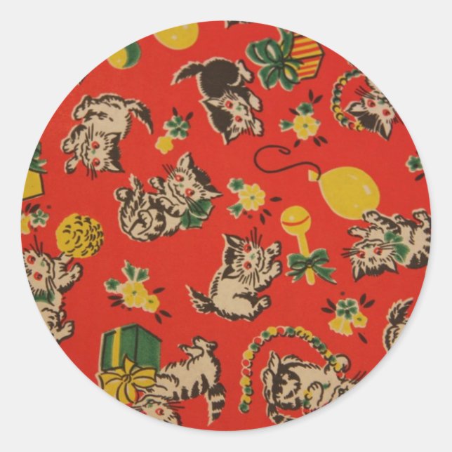 Adesivo Redondo Dias de Brincadeira Vintage (Frente)