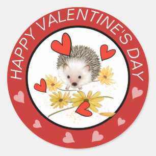Adesivo Redondo Dias de os namorados do Hedgehog