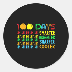 Adesivo Redondo Dias Mais Inteligentes Mais Inteligentes 100 Dias