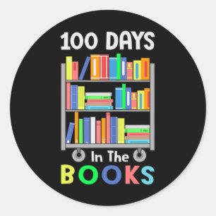 Adesivo Redondo Dias Nos Livros Lendo Professores Bibliotecários