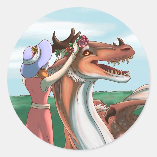 Adesivo Redondo Dias pacíficos (Frente)