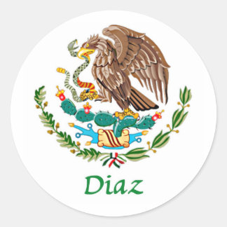 Adesivo Redondo Diaz mexicano - Selo Nacional