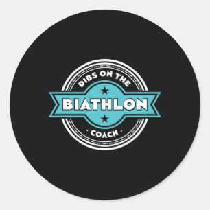 Adesivo Redondo Dibs Sobre O Treinador Biathlon Diz Cota Biathlete