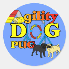 Adesivo Redondo Dicas de Pug_Agilidade