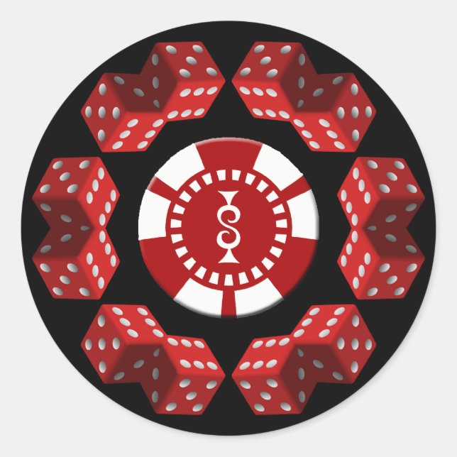 ADESIVO REDONDO DICE E POKER CHIP (Frente)