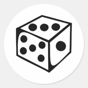 Adesivo Redondo Dice - Três