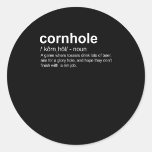 Adesivo Redondo Dicionário Definição Cornhole Cornhole
