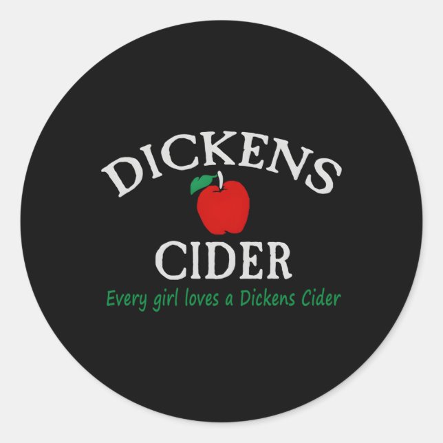 Adesivo Redondo Dickens Cider Hood (Frente)
