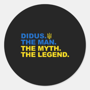 Adesivo Redondo Didus Orgulhoso Avô Ucraniano Dia dos Pais Trident