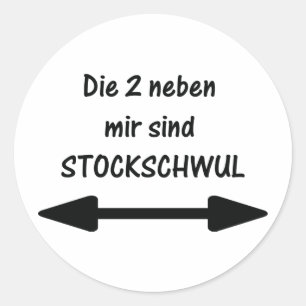 Adesivo Redondo die 2 neben mir sind stock schwul