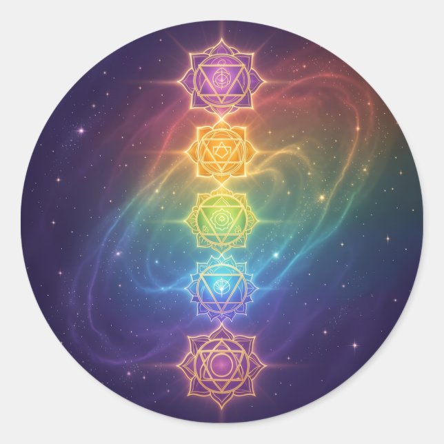 Adesivo Redondo Die 7 Chakren´11 (Frente)