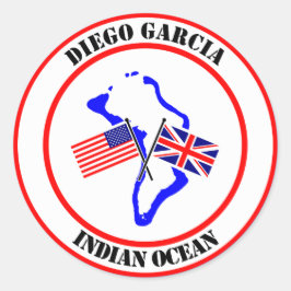 Adesivo Redondo Diego Garcia Oceano Índico