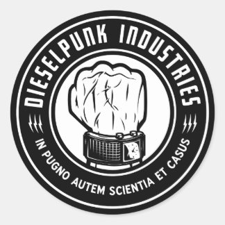 Adesivo Redondo Dieselpunk Industries Sticker