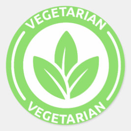 Adesivo Redondo Dieta de alergia alimentar vegetariana