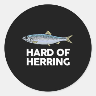 Adesivo Redondo Difícil De Arenque Eu Amo Piada De Pesca Humor De