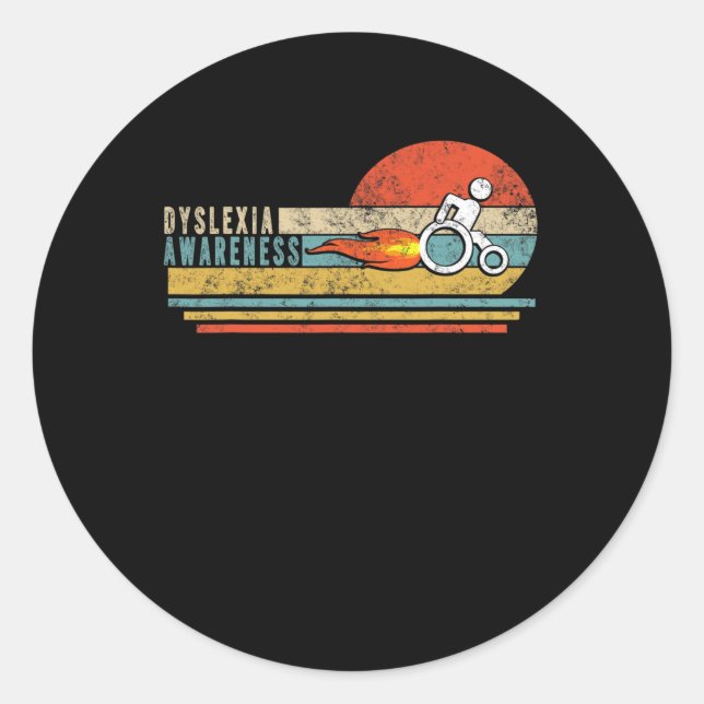 Adesivo Redondo Dificuldades De Sensibilização Oferecem Cadeira De (Frente)