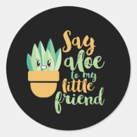 Diga Aloe Ao Meu Pequeno Amigo Engraçado Jardinage